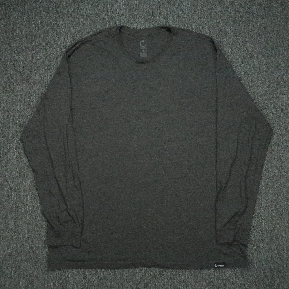 Origin Shirt Men 3XL Gray Core Tee Long Sleeve USA Performance Lightweight Maine